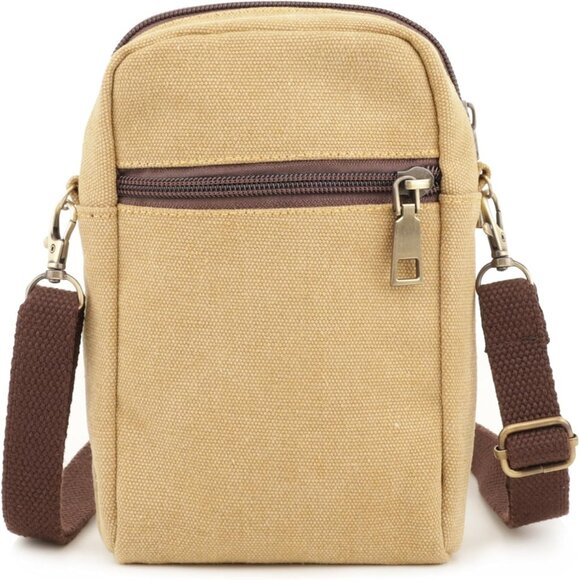 Women's S4 Brown Vintage Embroidered Cute Mini Cross Body Bag Small Handbag - Picture 4 of 6